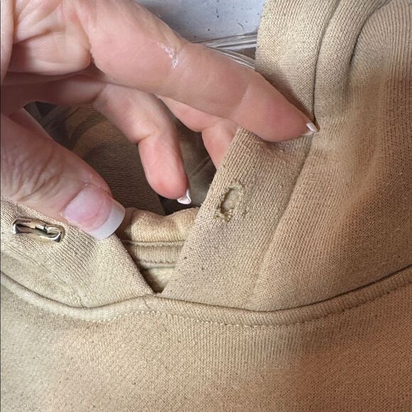 Eternity BC/AD TanShark Mouth Hoodie. Drip Logo On Sleeve. Size X-Large. - Picture 9 of 9